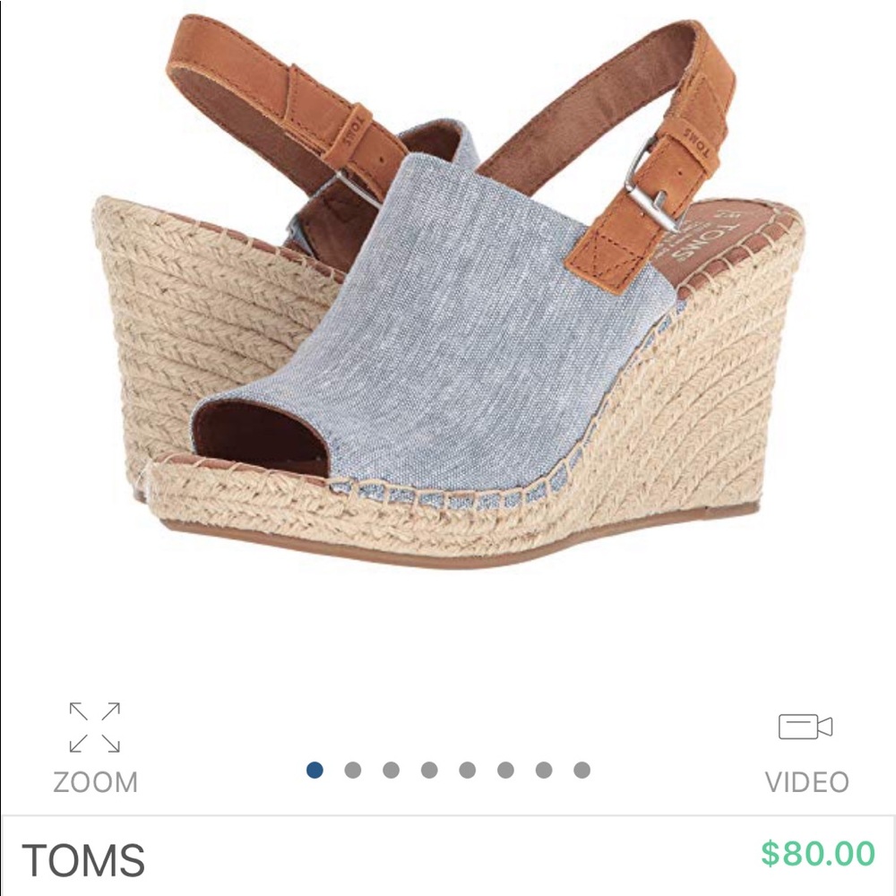 Toms wedge size 7 - new!